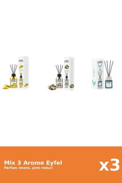 Eyfel Set 3 Mix Eyfel: 1x Ananas, 1x Angel, 1x Nuca De Cocos