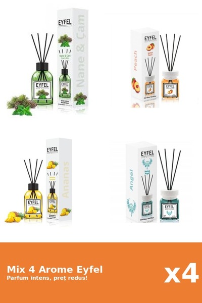 Eyfel Set 4 Mix Eyfel: 1x Ananas, 1x Angel, 1x Piersica, 1x Pin Si Menta