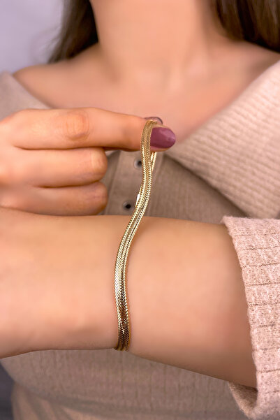 Altınaşkı Zikzak Esnek Altın Bileklik