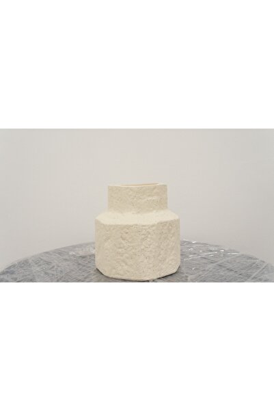 Generic ELEGANT GOURD SHAPE CERAMIC WHITE VASE