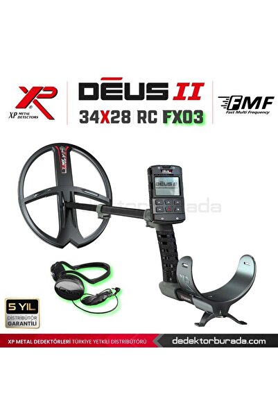 XP Deus 2 Dedektör - 34x28cm FMF Başlık, Ana Kontrol Ünitesi, FX03 Kulaklık
