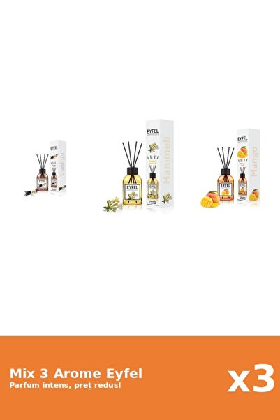 Eyfel Set 3 Mix Eyfel: 1x Mana Maicii Domnului, 1x Mango, 1x Vanilie