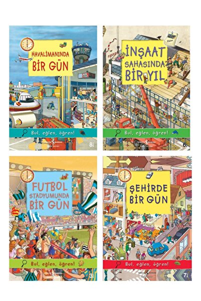 TÜRKİYE İŞ BANKASI KÜLTÜR YAYINLARI Havalimanında Bir Gün+inşaat Sahasında Bi...