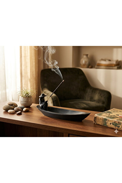 Krafon Modern Siyah Kayıkçı Tütsülük