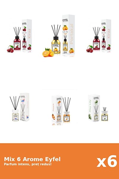 Eyfel Set 6 Mix Eyfel: 2x Cirese, 1x Lacramioare, 1x Orhidee, 1x Piersica, 1x...