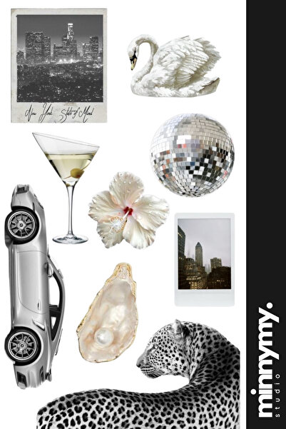 Minnymy Silver Tiger Collection Sticker, Çıkartma, Ajanda, Günlük, Planlayıcı...