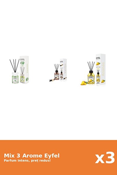 Eyfel Set 3 Mix Eyfel: 1x Ananas, 1x Iasomie, 1x Vanilie