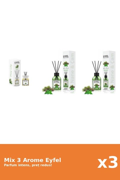 Eyfel Set 3 Mix Eyfel: 1x Lacramioare, 2x Pin Si Menta