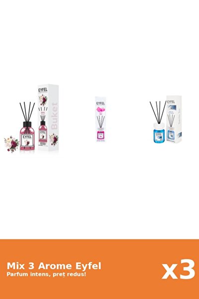 Eyfel Set 3 Mix Eyfel: 1x Bouquet, 1x Bubble Gum, 1x Cool Water