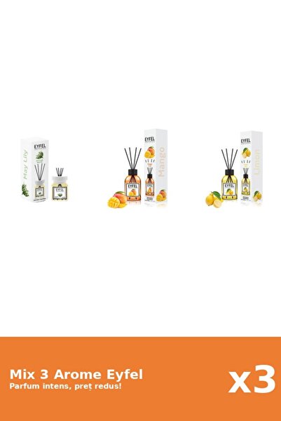 Eyfel Set 3 Mix Eyfel: 1x Lacramioare, 1x Lamaie, 1x Mango