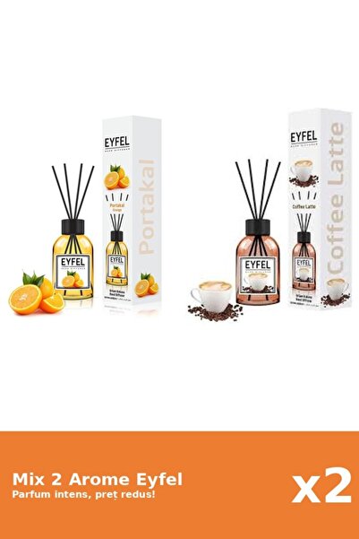 Eyfel Set 2 Mix Eyfel: 1x Cafea, 1x Portocala