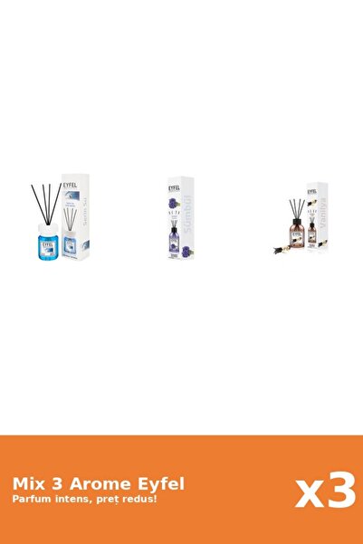 Eyfel Set 3 Mix Eyfel: 1x Cool Water, 1x Vanilla, 1x Hyacinth