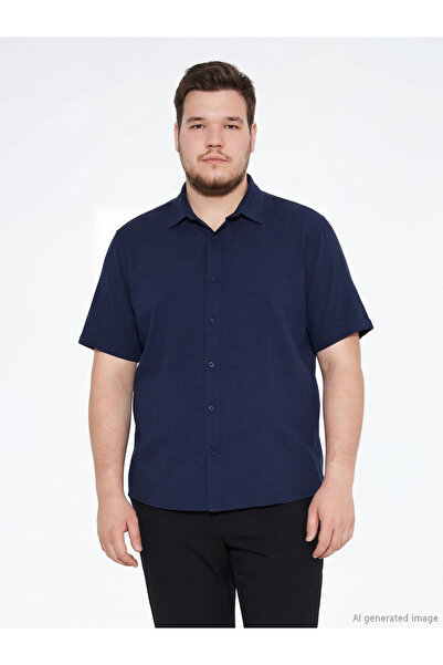 LC Waikiki Rmz Gi̇yi̇m Farkiyla Standard Fit Short Sleeve Men's Shirt