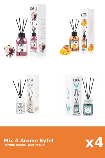 Eyfel Set 4 Mix Eyfel: 1x Angel, 1x Bouquet, 1x Bumbac, 1x Mango
