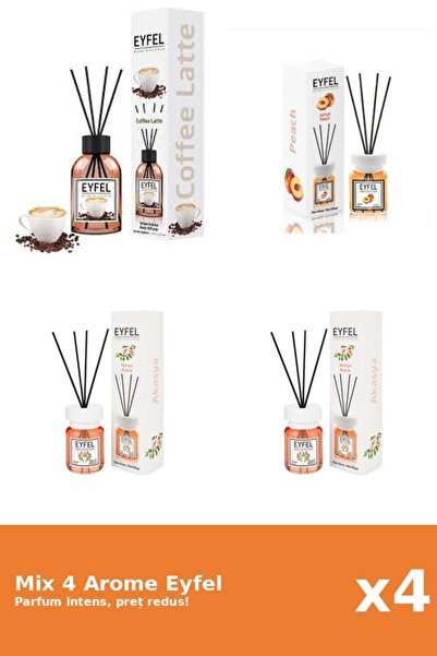 Eyfel Set 4 Mix Eyfel: 2x Acacia, 1x Cafea, 1x Piersica