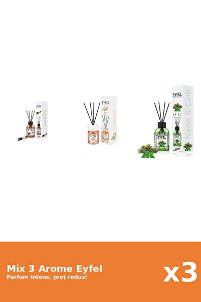 Eyfel Set 3 Mix Eyfel: 1x Acacia, 1x Pin Si Menta, 1x Vanilie