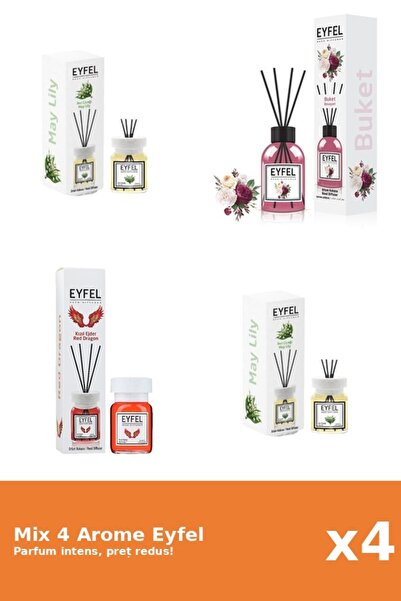 Eyfel Set 4 Mix Eyfel: 1x Bouquet, 2x Lacramioare, 1x Red Dragon