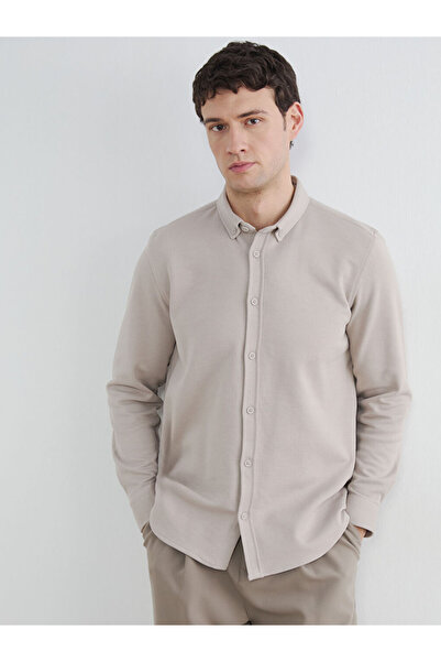 LC Waikiki Beige Slim Fit Men's Shirt