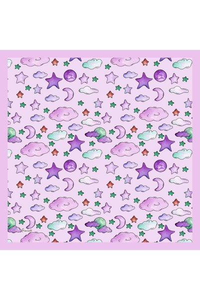 PEMİRA Children's Headscarf Scarf Cotton Patterned Girls' Scarf