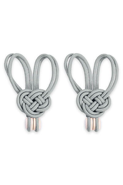 Amelia Home Magnetic curtain rod set, Edmonton, 60 cm, grey, 2 pcs