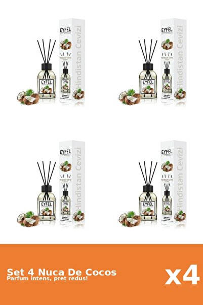 Eyfel Set 4 Odorizant Nuca De Cocos, 120 ml