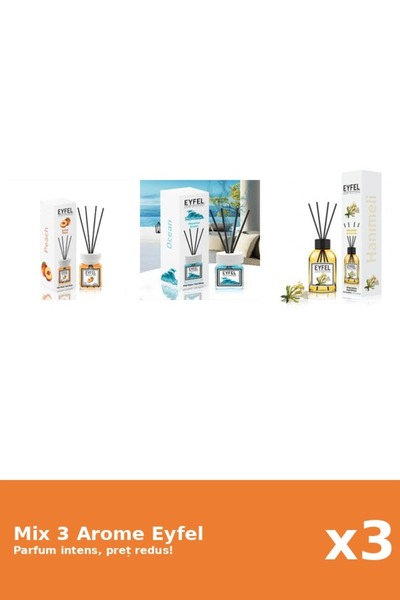 Eyfel Set 3 Mix Eyfel: 1x Mana Maicii Domnului, 1x Ocean, 1x Piersica