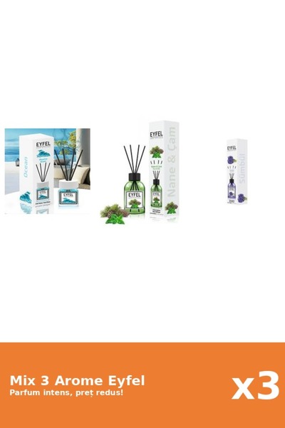Eyfel Set 3 Mix Eyfel: 1x Ocean, 1x Pin Si Menta, 1x Zambile
