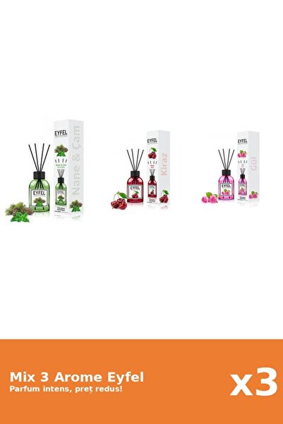 Eyfel Set 3 Mix Eyfel: 1x Cirese, 1x Pin Si Menta, 1x Trandafir