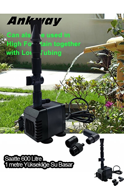 usmtekno Süs Havuzu Motoru Sump Motor Şelale Motor 1 metre Yüksekliğe Su Yüks...