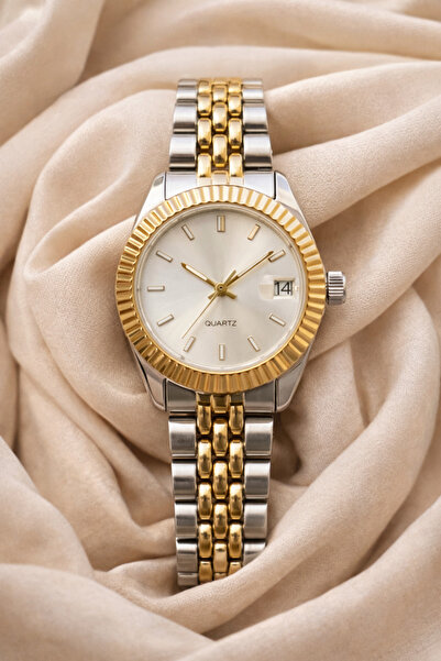 İnogge Troyas Gold & Silver Steel Wristwatch, Old Money, Vintage, Stylish Wom...