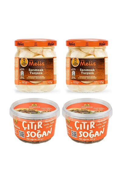 Melis Sarımsak Turşusu 105 gr 2 Adet + Çıtır Soğan 100 gr 2 Adet
