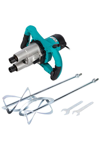 DETOOLZ Malaxor pentru materiale de construcții, 2 palete, 1800W