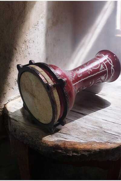 MSC Darbuka No1 Özel İşleme Kırmızı Renk 30 cm