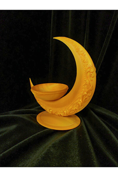 Home Hilal Şekerlik Lokumluk Hurmalık Kase Dekoratif İkramlık -Büyük Boy -Ren...