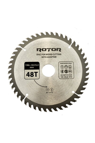 Rotor Disc de tăiere pentru lemn 190*30/25.4 cu adaptor 48T