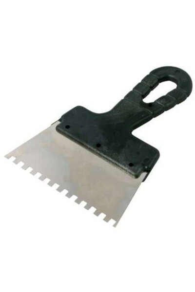 Polonia SPATULA INOX DINTATA CU MANER PLASTIC 150/6MM