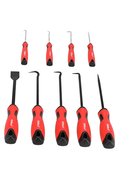 Generic Set de 9 cârlige cu mâner 40Cr