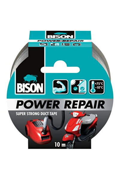 Bison Bandă adezivă texturat Power Repair, gri, 50 mm x 10 m