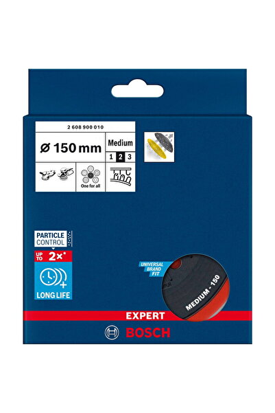 Bosch Disc abraziv multi-găuri Expert, duritate medie, 150 mm, M8