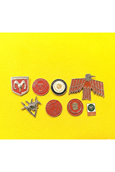 lina oto aksesuar 8 Metal Nuts with Emblem Tape