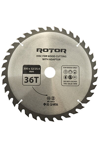 Rotor Disc de tăiere pentru lemn 300*32/30/25.4 cu adaptor 36T