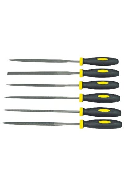 MEGA PRECISION FILE SET WITH BIMATERIAL HANDLE 160MM - 6P