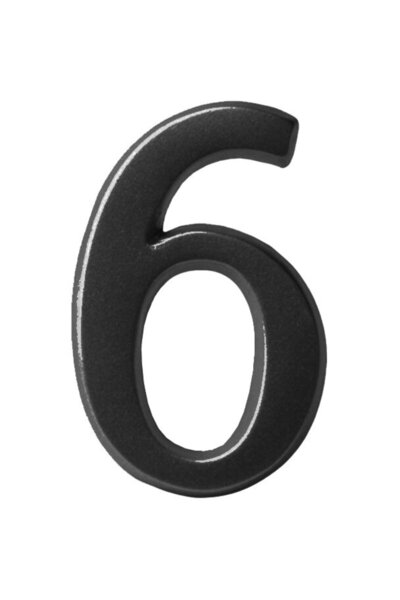 gerda NUMĂR DE SEMN CU FANTĂ DE FIXARE - 190MM / NEGRU-ANTIC / 8