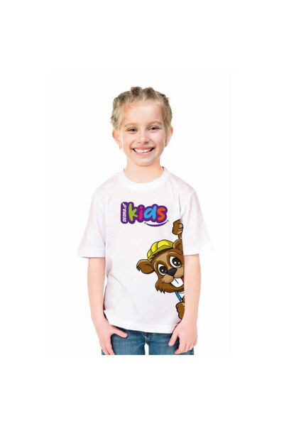 Generic DEDRAŚ Children's T-Shirt White, Sizes 12/158cm, 100% Cotton