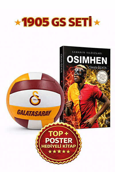 Galatasaray Voleybol Topu ve Osimhen Kitap Poster Hediyeli Set