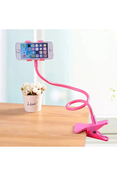 Epilons حامل هاتف أكروبات باللون الوردي مع رأس متحرك