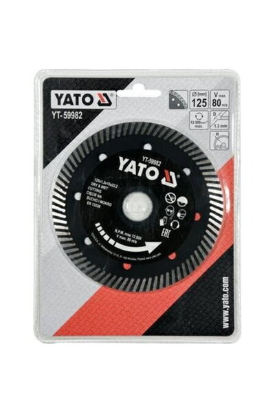 yato DISC TURBO DIAMANT PENTRU CERAMICĂ 125 x 22,2 mm 59982