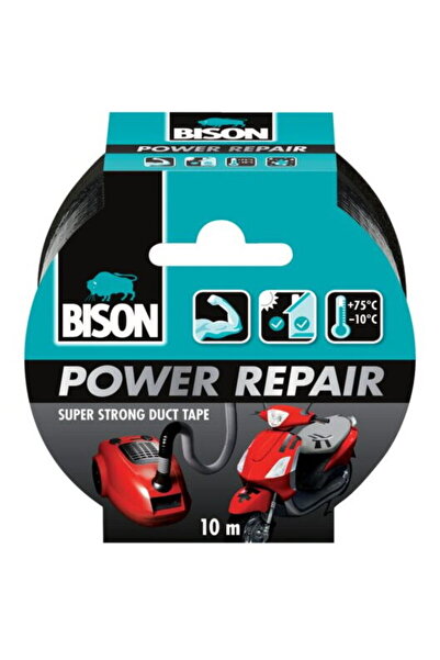 Bison Bandă adezivă texturat Power Repair, neagră, 50 mm x 10 m