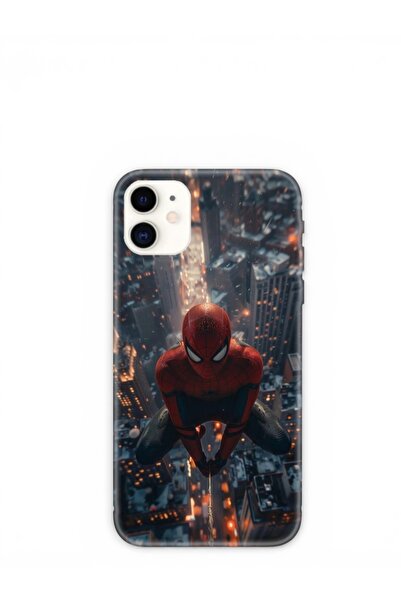 Poyem Aksesuar iPhone 11 Compatible Spiderman Design Case