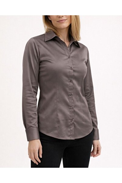 Qualia Butik Women's Pleated Fitted Shirt